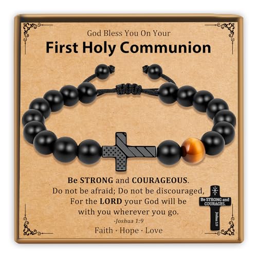 Trinckle Cross Bracelet for Men, Baseball Cross Bracelet Gift for Teen Boy