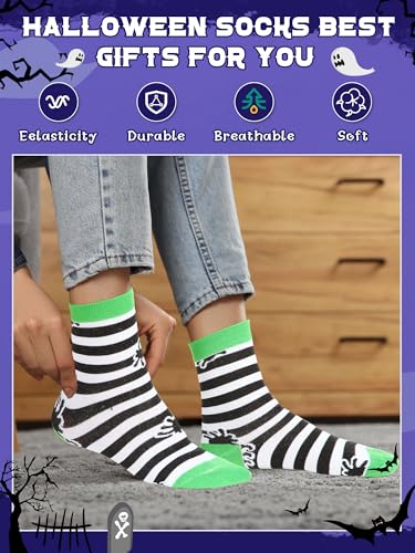 Ramede 48 Pairs Halloween Socks Bulk for Women Men Gifts Novelty