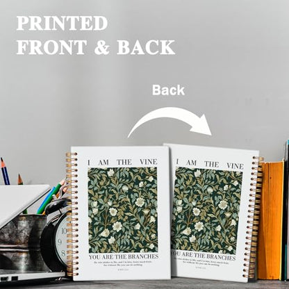 Notebook for Women,Spiral Bible Jesus Notebook for Note Taking - color: John 15:5