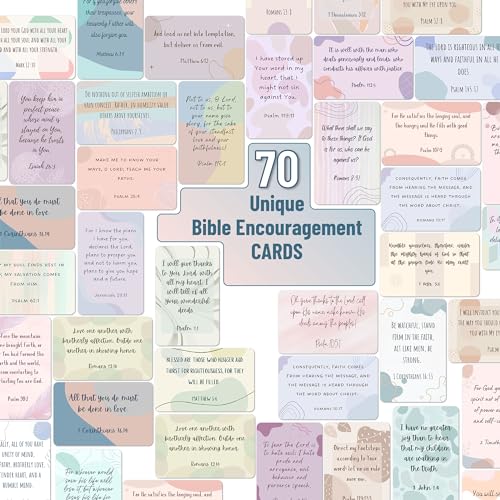 Mr. Pen- Prayer Cards, 70 Unique Bible Verse - color: Morandi, size: 70 Pack, 3.45" x 2.15”