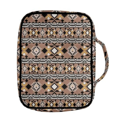 Boho Bible Cover for Women - Aztec Ethnic Tribal Print Protective Case - Large Capacity Scripture Carrying Bag for Kids Study - Casual Bible Case - color: Aztec Ethnic Tribal