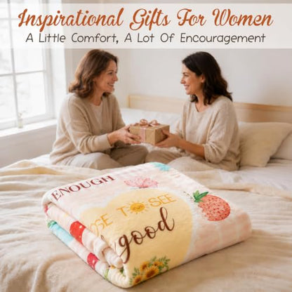 WRAPIX Inspirational Gifts for Women - Soft Fleece Throw Blanket 50x60 in - color: Pastel - Motivational Affirmations, size: 50x60 inches