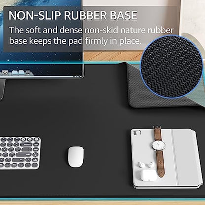KTRIO Oversized Gaming Mouse Pad Desk Mat for Gamer, 47.3" x 23.6", Black - color: Black Stealth, size: 47.3l x 23.6w Inches