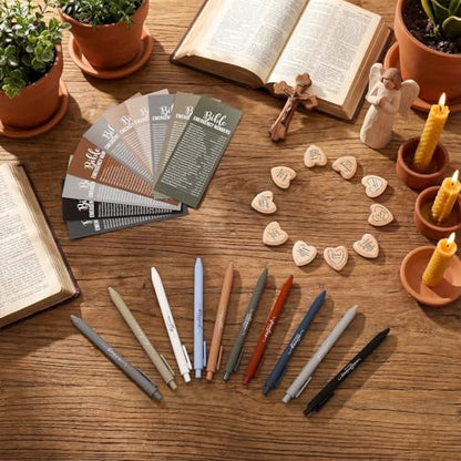 Gersoniel 30 Set Christian Gift for Women Prayer Cards Pens,Neutral Color - color: Neutral Color