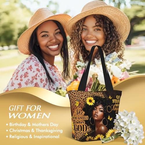 Bible Tote Bags For Women Religious Church Bag Christian Tote Bags Inspirational For Women Organizer Christian Gift - color: African Women