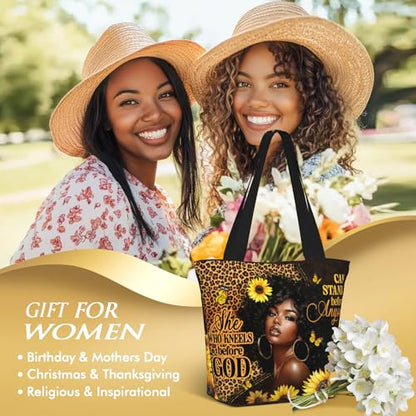 Bible Tote Bags For Women Religious Church Bag Christian Tote Bags Inspirational For Women Organizer Christian Gift - color: African Women