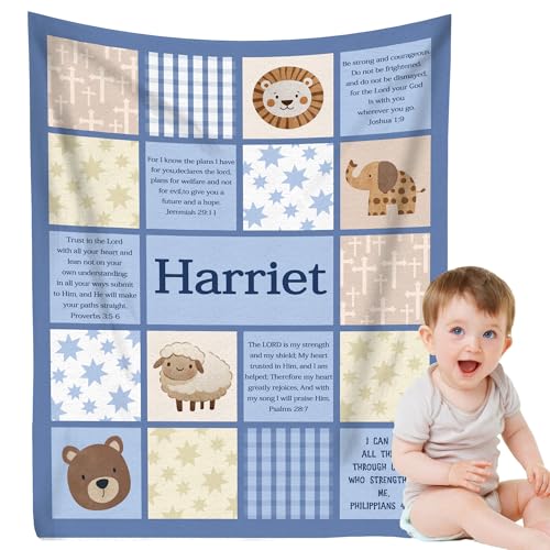 Personalized Baby Blankets with Name Christian Gift for Baby - color: Design01