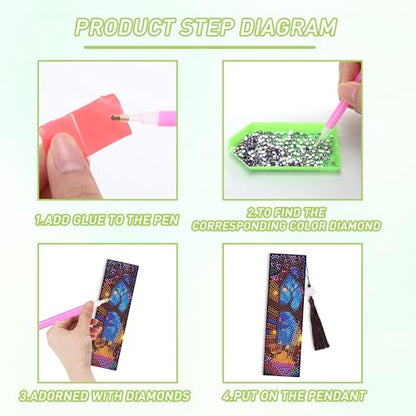 Dark Academia Diamond Art Bookmarks, Diamond Painting Book Marks for Adults - style: Dark Academia
