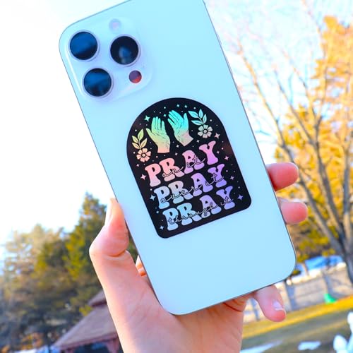 100 PCS Holographic Christian Stickers for Women, Kids, Let's Faith It By Puraesla - Lumina Series - Scripture Religious, Jesus Bible Verse for Journaling & Decor Laptop, Phone, Water Bottle - style: Lumina-100 Let's Faith It