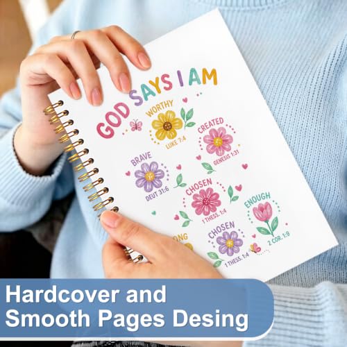 Inspirational Christian Notebook Journal for Women, 5.5x8.3 - color: white-Christian Inspirational