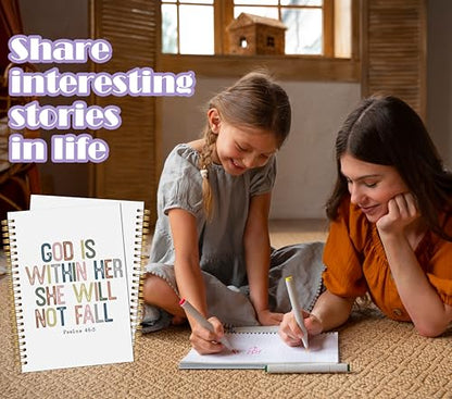 Inspirational Christian Notebook Journal 5.5x8.3, God is Within Her She Will Not Fall Bible Verse Prayer Journal Notebooks for Note Taking, Christian Hardcover Spiral Notebook - color: Prayer Blank Book 13