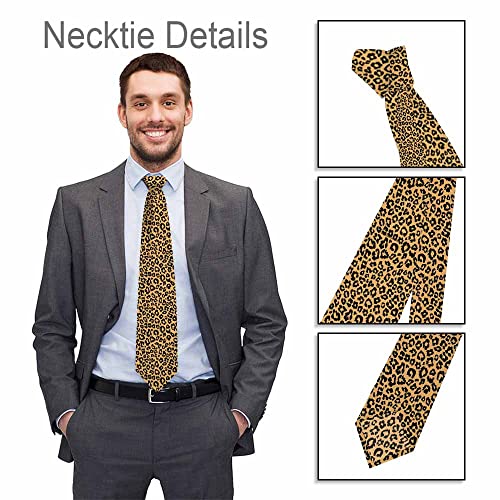 Men's Ties Novelty Tie Necktie for Men Teen Boys Multicolor Tie Party Holiday Thanksgiving Christmas - color: Leopard Skin Print