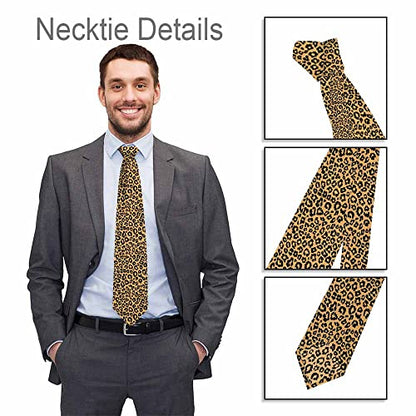 Men's Ties Novelty Tie Necktie for Men Teen Boys Multicolor Tie Party Holiday Thanksgiving Christmas - color: Leopard Skin Print