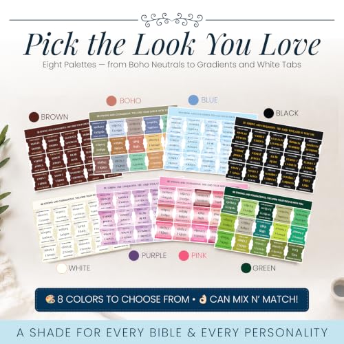 90 Christian Bible Tabs for Women, Men, Kids - Sky Blue Marble - color: Sky Blue Marble