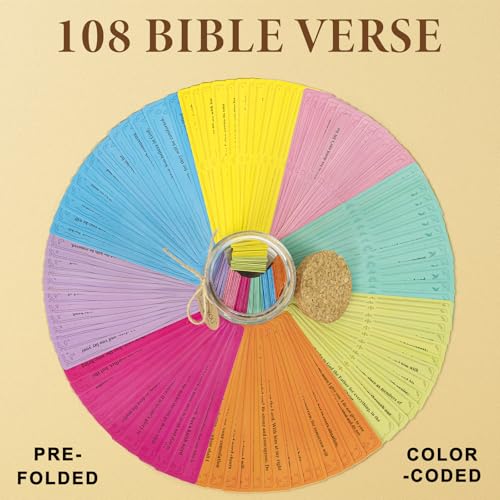 Bible Verse Jar – 108 Christian Scripture Jar for 8 Emotions & Feelings – Read Me When Prayer Cards for Daily Devotional & Encouragement – Gift for Women, Men, Mom, Friends, Birthday, Christmas - style: 8 Emotions