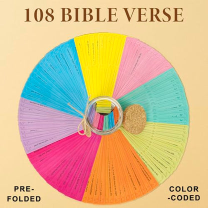 Bible Verse Jar – 108 Christian Scripture Jar for 8 Emotions & Feelings – Read Me When Prayer Cards for Daily Devotional & Encouragement – Gift for Women, Men, Mom, Friends, Birthday, Christmas - style: 8 Emotions