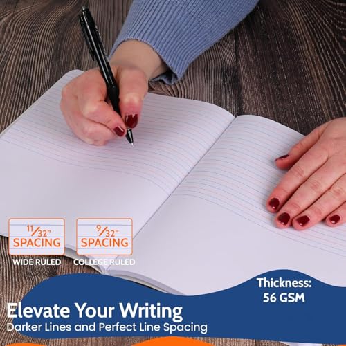 960 Pack (Pallet) EPI Primary Ruled Composition Notebook Bulk, 200 pages (100 Sheets), 9-3/4 x 7-1/2, Blank Top Header For Drawing, Story Paper, Heavy Duty, School Supplies, Grades K-2, Sewn Binding - size: Pack of 960, style: Primary Ruled