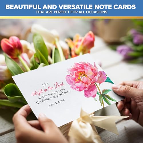Decorably 60 Pack 6x4in Religious Floral Christian Blank Note Cards