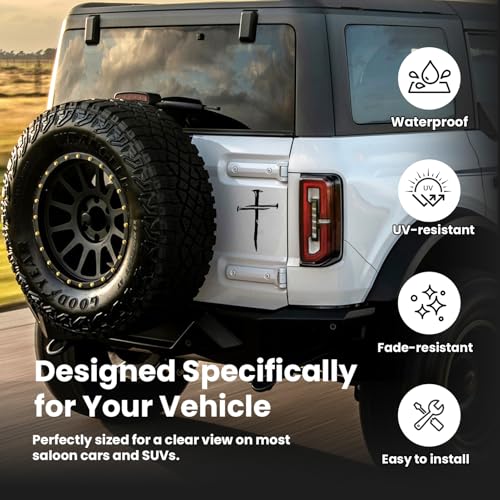 6 Pcs Cross Decals for Cars, Christian Stickers, Waterproof Vinyl, Removable No-Residue Adhesive for Windows, Trucks, Motorcycle Helmets, Laptops, Weatherproof Faith Vehicle Accessories Gift