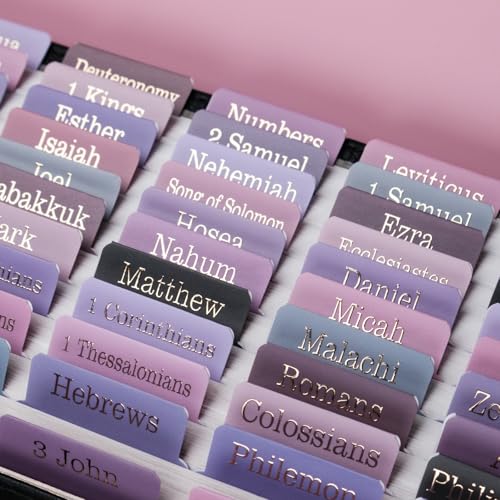 UPAFEXXI-Laminated Bible Tabs, Bible Tabs for Women and Men(Purple) - color: Purple