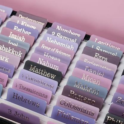 UPAFEXXI-Laminated Bible Tabs, Bible Tabs for Women and Men(Purple) - color: Purple