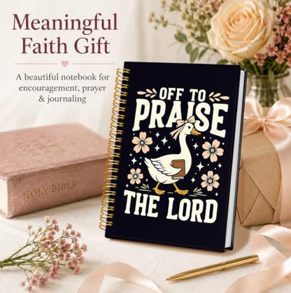 Christian Goose Notebook, Christian Gifts for Women - color: Christian Faith Duck Journal