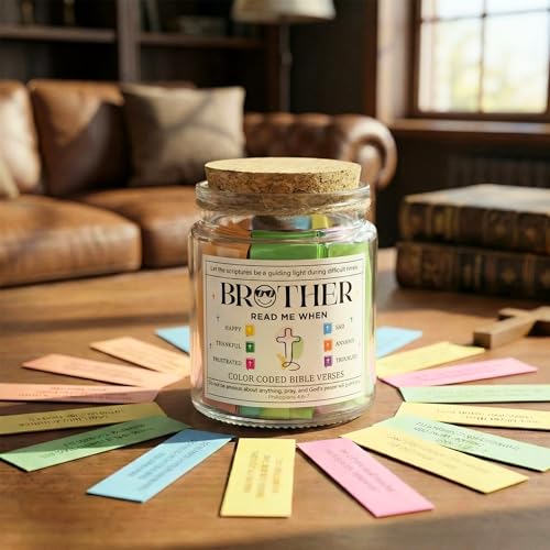 Bible Verse Jar for Brother – 92 Strength Scriptures - color: Bible For Brother
