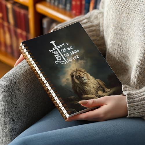 Christian Notebook Journal - Trust in the Lord with All Your Heart Christian Gifts for Women, Inspirational Bible Journal Notebooks for Note Taking, Bible Study, Prayer & Church Notes, A5 Spiral Notebook (Jesus-Grey) - color: Jesus-Grey