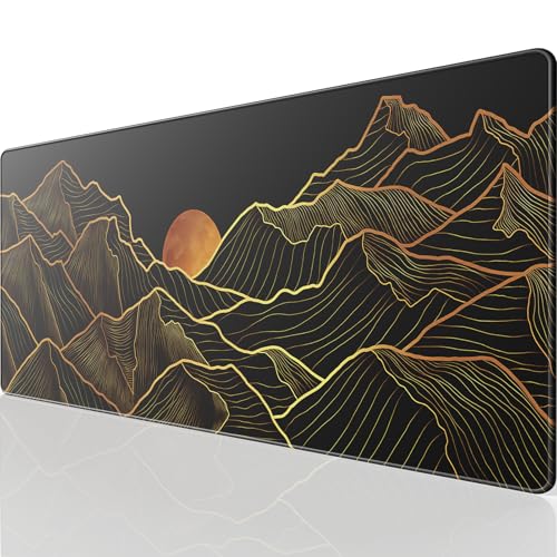KTRIO Large Gaming Mouse Pad, Desk Mat, 31.5 x 11.8 in, Bright Rise, XL - color: Bright Rise, size: 31.5l X 11.8w Inches