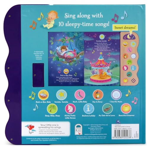 Bedtime Songs: 11-Button Interactive Children's Sound Board Book