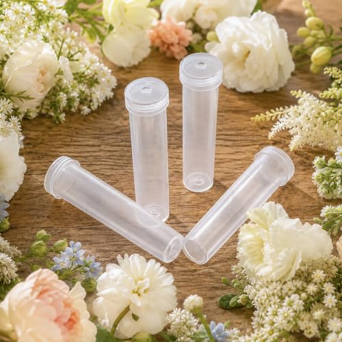 100 Pcs Clear Plastic Floral Water Tubes - 2.8 in Picks