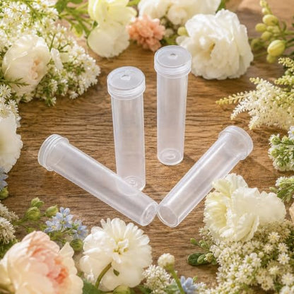 100 Pcs Clear Plastic Floral Water Tubes - 2.8 in Picks