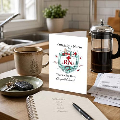 Nurse Graduation Card Gift, Nursing School Graduation Card Gift, Qualified Nurse Card, RN Card Gift, Nurse Gifts - color: WZ-01