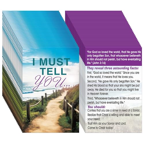 200 Pcs Gospel Tracts Salvation Cards,I Must Tell You - style: I Must Tell You