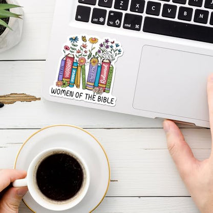 Women of The Bible Stickers 3Pcs Wait Like Sarah Perfect Like Rahab Trust Like Ruth Decals Vinyl Waterproof Christian Jesus Stickers for Water Bottles Laptop (Women of The Bible) - color: Women of the Bible