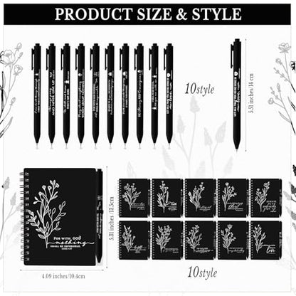 Resurhang Christian Gift Bulk for Women with Notes, Black, 40 Pcs - color: Black