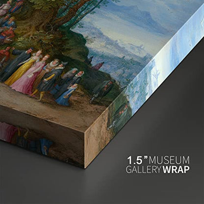 Canvas Print Wall Art - The Sermon on The Mount, 1598 by Jan Brueghel The Elder - 18x12 inches - color: The Sermon on the Mount, size: 18"L x 12"W