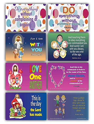 NewEights Daily Devotional Topical Bible Verses Kids (30 Cards x 2 Set)