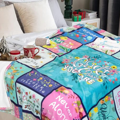 Christian Gifts for Women, Inspirational Christian Blanket 50'' x 60''