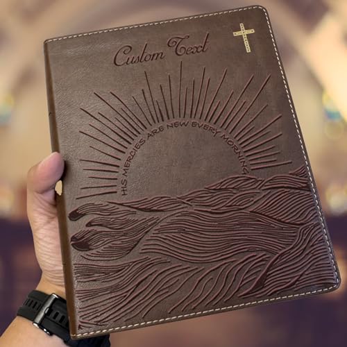 sinfinate Personalized NIV Journaling Bible with Custom Name Engraving, Christian Gift for Men, Women(Sunrise Hope)