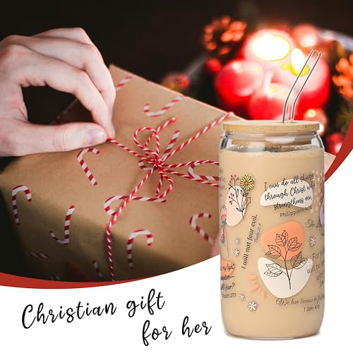Christian Gifts For Women – Bible Verse Coffee Mug 16oz, My Daily Bible Affirmations Tumbler, Religious Gift & Bible Accessories for Sister, Wife and Friends, Iced Coffee Cups with Lid & Straw - color: Bible Verse-1
