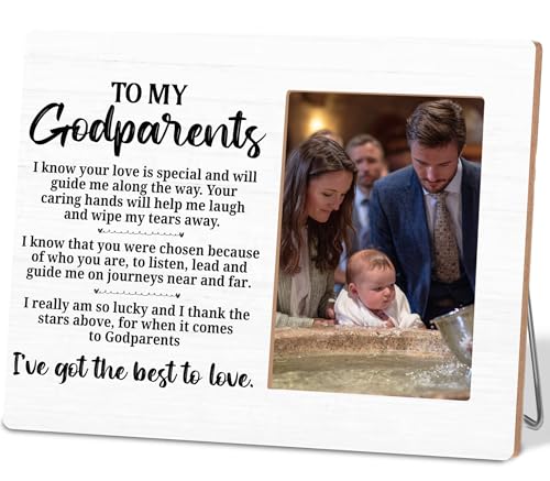 Godparents Gifts for Baptism Picture Frame - color: godparents
