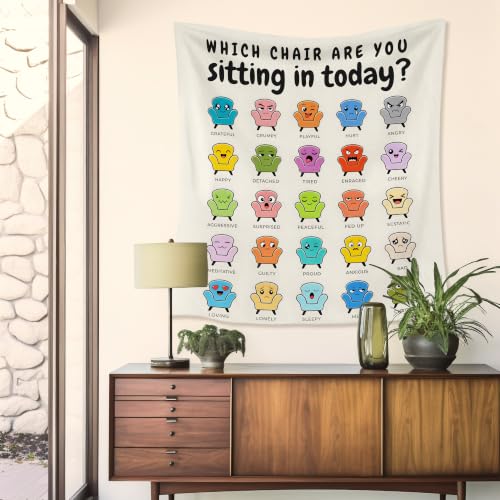 HUGANE Emotion Chair Mental Health Tapestry Wall Decor 50x60 Inch - color: colour-09