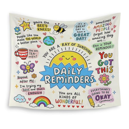 HUGANE Boho Sunshine Daily Reminders Tapestry Wall Decor 50x60 Inch - color: colour-05