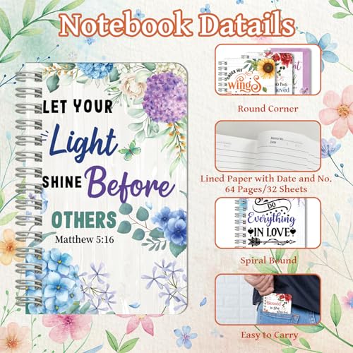 OSIMIG 180Pcs Christian Gifts for Women Bulk, Christian Notebook 3.5"x5.5"