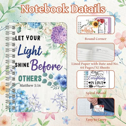 OSIMIG 180Pcs Christian Gifts for Women Bulk, Christian Notebook 3.5"x5.5"