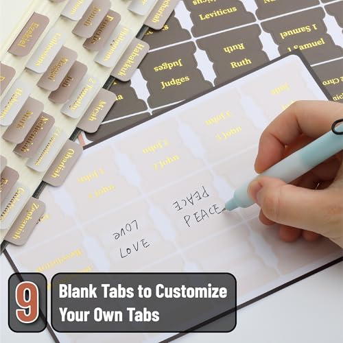 Mr. Pen- Laminated Bible Tabs, 75 pcs, Easy-to-Read & Apply - color: Mystic Forest