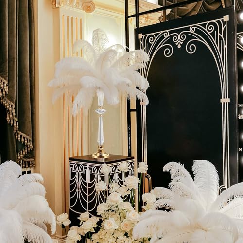 VIJIV Clear Acrylic Crystal Trumpet Vase, Tall Wedding Flower Centerpiece - size: Tall-23.6IN