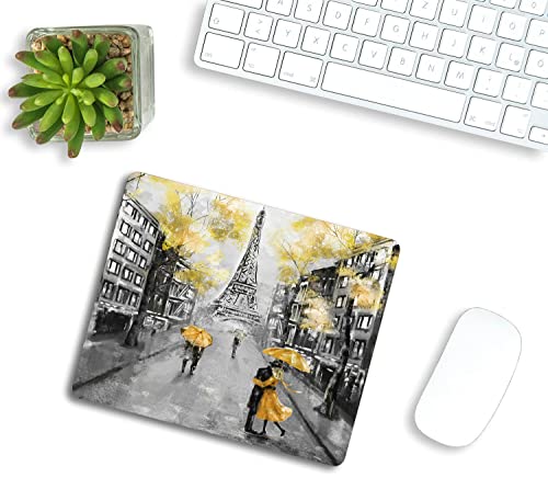 Mouse Pad,Oil Painting Paris European City Landscape France Eiffel Tower Mouse Pad, Mouse Mat Square Mouse Pad Non-Slip Rubber Base MousePads for Office Laptop, 9.5"x7.9"x0.12" Inch - color: TSP155