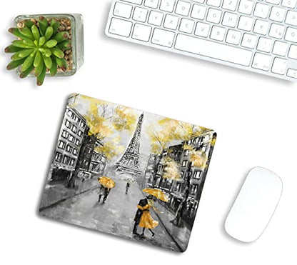 Mouse Pad,Oil Painting Paris European City Landscape France Eiffel Tower Mouse Pad, Mouse Mat Square Mouse Pad Non-Slip Rubber Base MousePads for Office Laptop, 9.5"x7.9"x0.12" Inch - color: TSP155